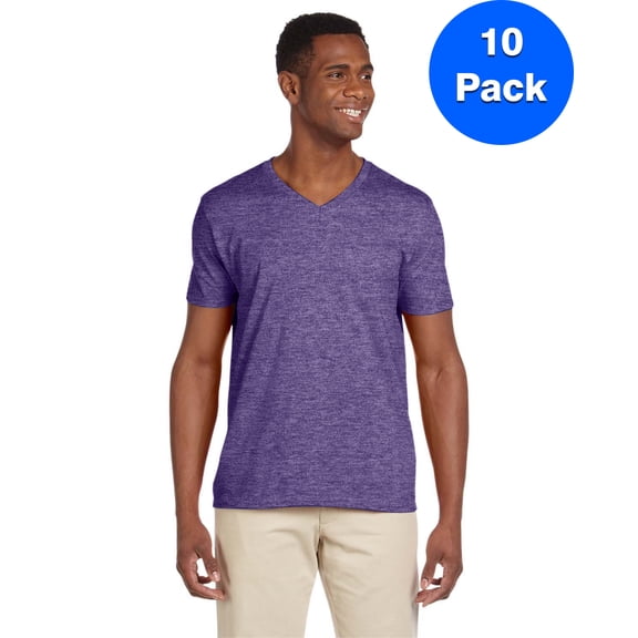 Mens 4.5 oz SoftStyle V-Neck T-Shirt 10 Pack