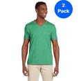 thumbnail image 1 of Mens 4.5 oz SoftStyle V-Neck T-Shirt 2 Pack, 1 of 2