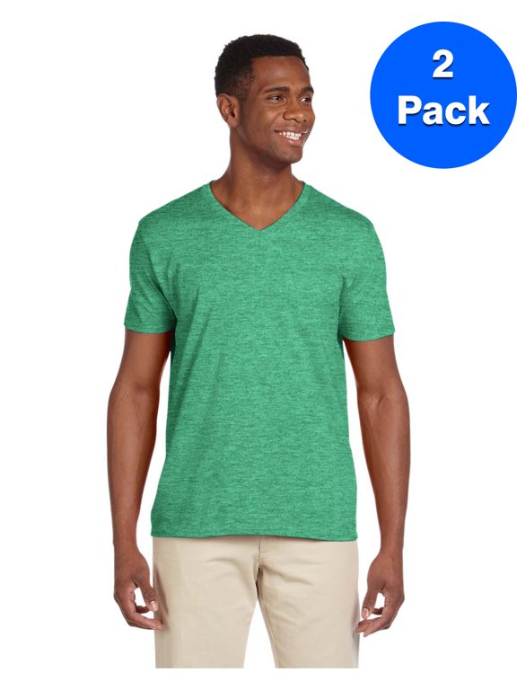 Mens 4.5 oz SoftStyle V-Neck T-Shirt 3 Pack - Walmart.com