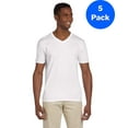 thumbnail image 1 of Mens 4.5 oz SoftStyle V-Neck T-Shirt 5 Pack, 1 of 2