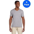 thumbnail image 1 of Mens 4.5 oz SoftStyle V-Neck T-Shirt 5 Pack, 1 of 2