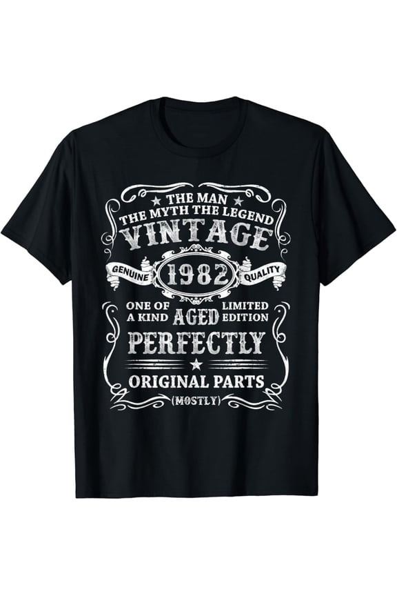 Mens 40 Year Old Gifts Vintage 1982 Man Myth Legend 40th Birthday T-Shirt Vintage Tee -Birthday Gifts