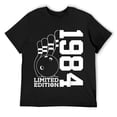 thumbnail image 1 of Mens 40th BIRTHDAY BOWLING LIMITED EDITION 1984 T-Shirt Black, 1 of 5