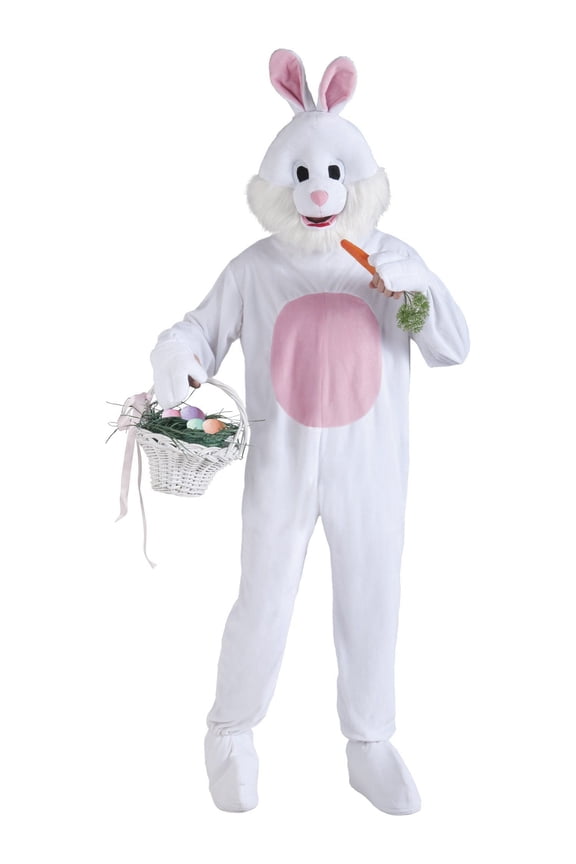 Easter Bunny Plush Mascot Costume for Adults, Unisex One Size Fits Most