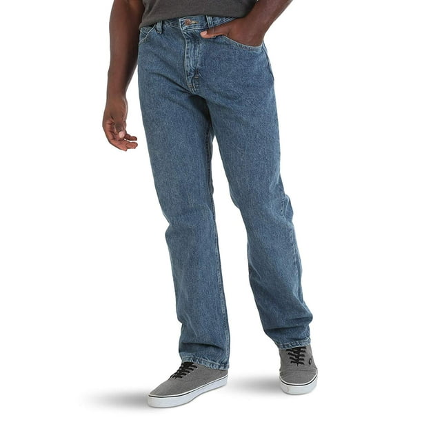 Mens 44x30 Classic Straight Leg Denim Jeans 44 - Walmart.com