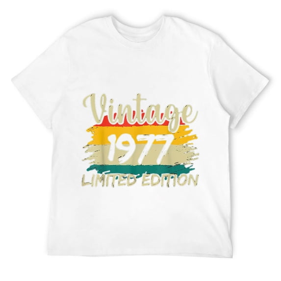 Mens 45 Year Old Vintage 1977 Limited Edition 45th Birthday T-Shirt White L