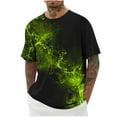 thumbnail image 1 of Mens 4X T Shirts Big & Tall M-4X Plus Size Short Sleeve T-Shirts on Clearance Pullover Crewneck Gradient Printed Comfort Athletic Workout Tees Tshirts, 1 of 3