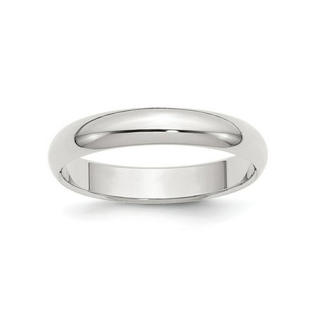 Mens 4mm Wedding Band Ring in Sterling Silver