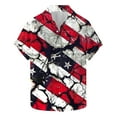 thumbnail image 1 of Mens 4th of July Shirt Patriotic Shirts Men Fourth of July Shirt Men Memorial Day Shirt Men Memorial Day Shirts for Men Independence Day Printed Short Sleeved Shirt with Collar Top/Shirt, 1 of 5