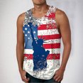thumbnail image 1 of Mens 4th of July Tank American Flag Tank Top for Men Fourth of July Top Patriotic Tank Top Men Fourth of July Tank Men Leisure Time Fitness Home Wear Pajamas Color Cotton Fashion Printing T-Shirt, 1 of 5