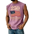 thumbnail image 1 of Mens 4th of July Tank Tops Casual Sleeveless American Flag Print Shirts Crew Neck USA 250th Anniversary Celebration Party Independence Day Patriotic Tees, 5XL, 1 of 3