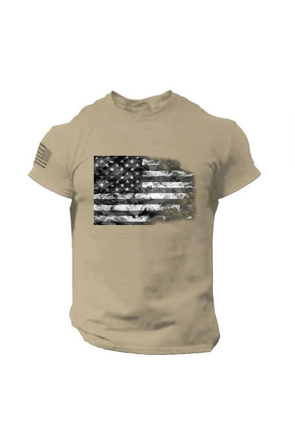 Mens 4th Of July T Shirt Usa Flag Logo Fitness Printed Short Sleeved Patriotic Independence Day Summer Casual Vacation Tees