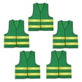 thumbnail image 1 of Mens 5/10 Pack High Visibility Reflective Vest Hi-vis Bright Color Construction Safety Vest (5 Pack-Green2), 1 of 3