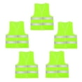 thumbnail image 1 of Mens 5/10 Pack High Visibility Reflective Vest Hi-vis Bright Color Construction Safety Vest (5 Pack-Yellow), 1 of 5