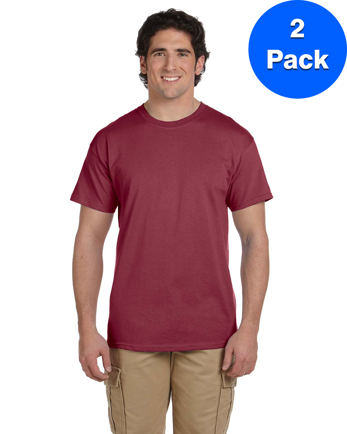 Mens 5.2 oz., 50/50 ComfortBlend EcoSmart T-Shirt 5170 (2 PACK) - image 1 of 3