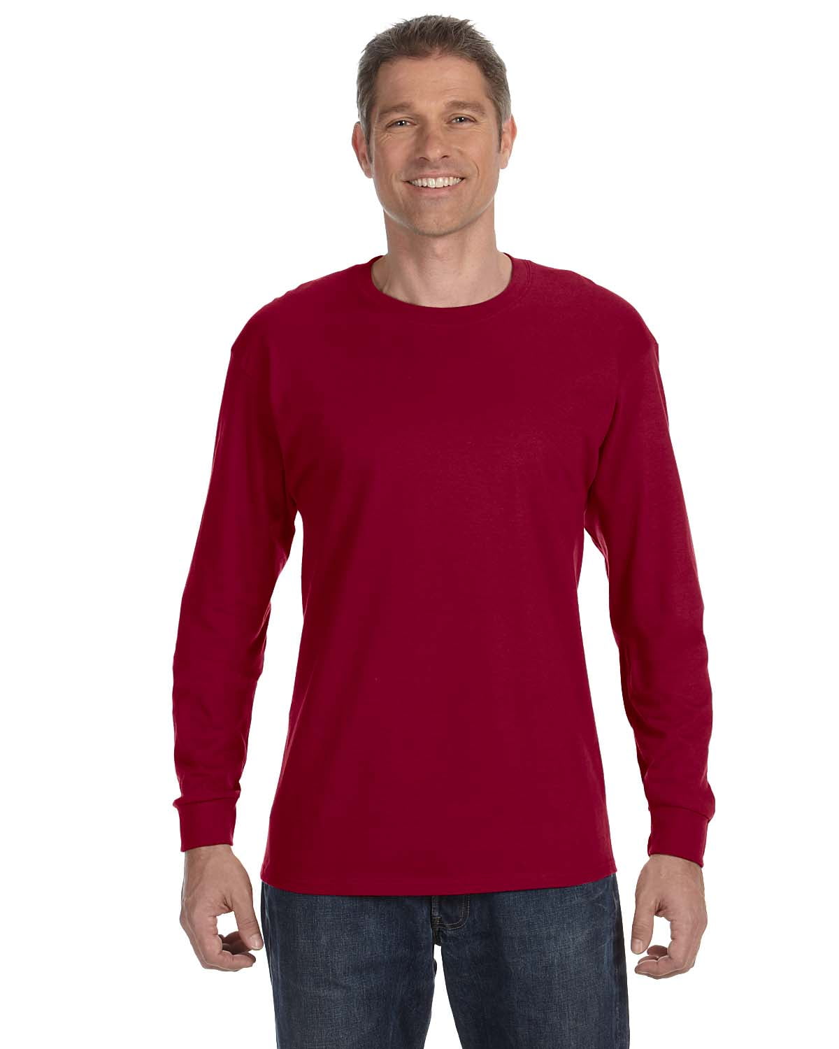 トップス OVY Cotton Pack Long Sleeve T-shirt M Mens-5-3-oz-Heavy-Cotton-Long-