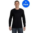 thumbnail image 1 of Mens 5.3 oz. Heavy Cotton Long-Sleeve T-Shirt 5 Pack, 1 of 2