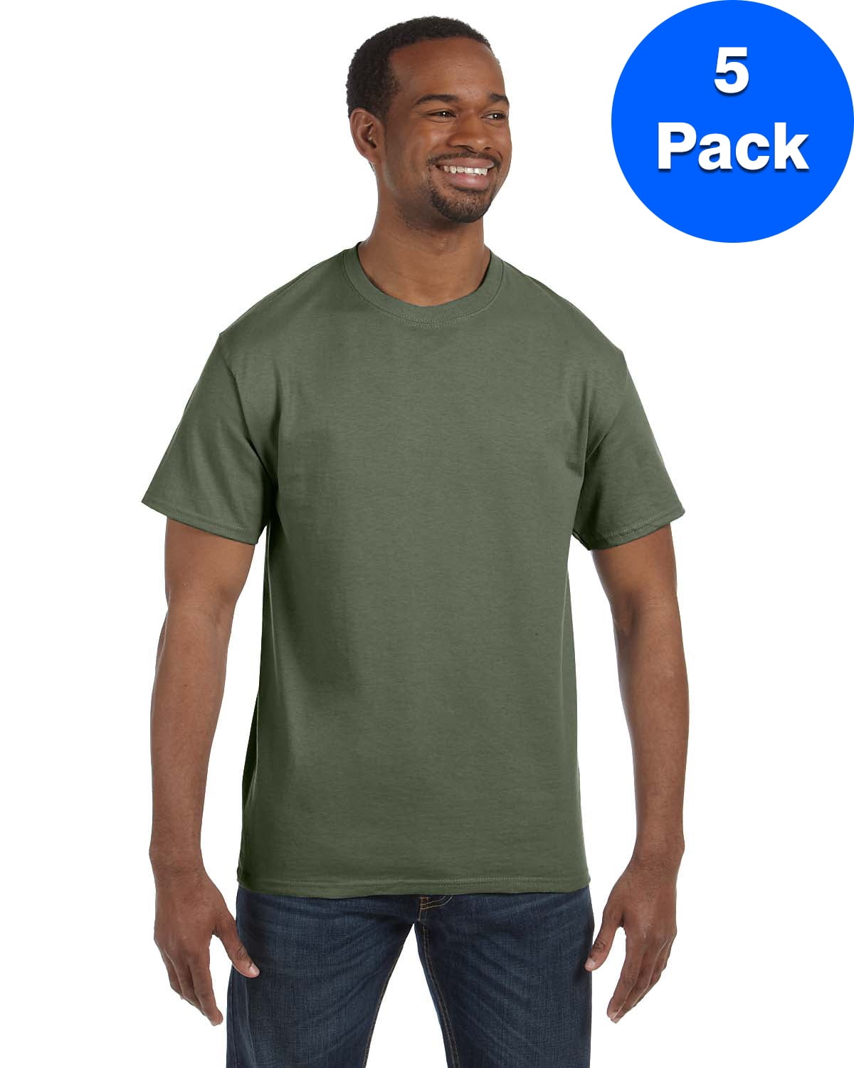 Mens 5.3 oz. Heavy Cotton T-Shirt 5 Pack