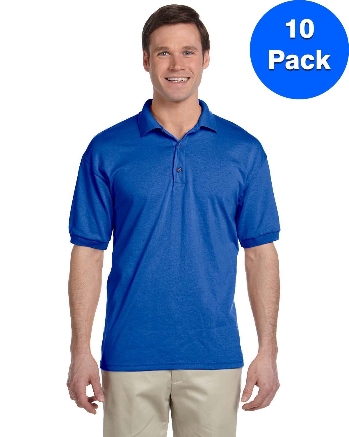Mens 5.6 oz. DryBlend 50/50 Jersey Polo 10 Pack