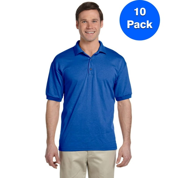 Mens 5.6 oz. DryBlend 50/50 Jersey Polo 10 Pack