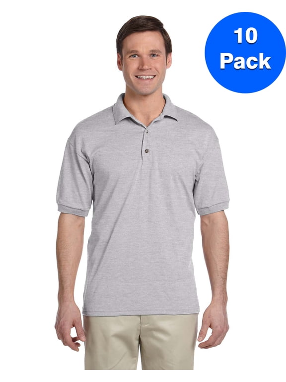 Mens 5.6 oz. DryBlend 50/50 Jersey Polo 10 Pack