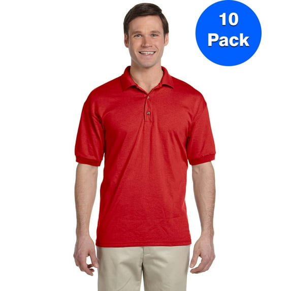 Mens 5.6 oz. DryBlend 50/50 Jersey Polo 10 Pack