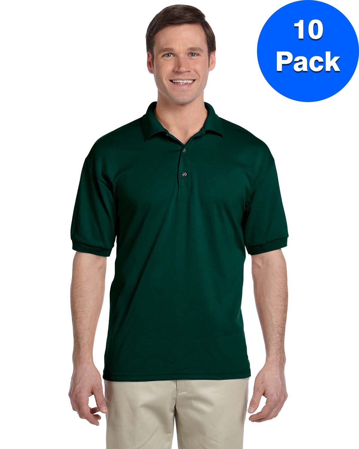 Mens 5.6 oz. DryBlend 50/50 Jersey Polo 10 Pack