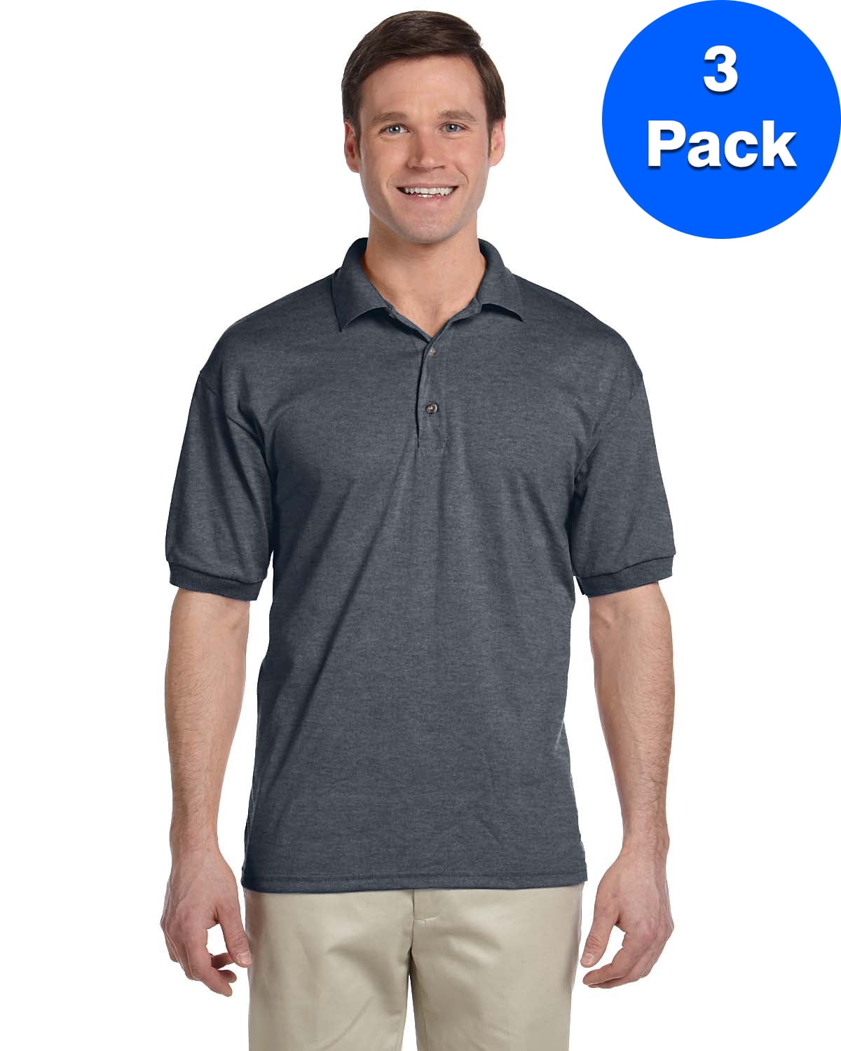 Mens 5.6 oz. DryBlend 50/50 Jersey Polo 3 Pack