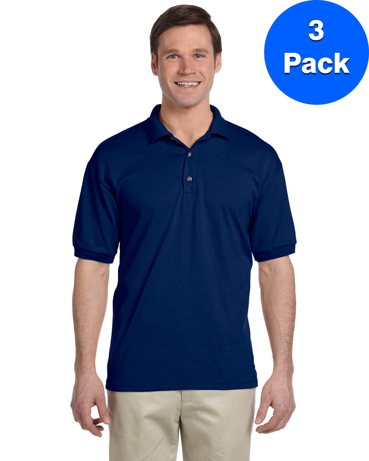 Mens 5.6 oz. DryBlend 50/50 Jersey Polo 3 Pack