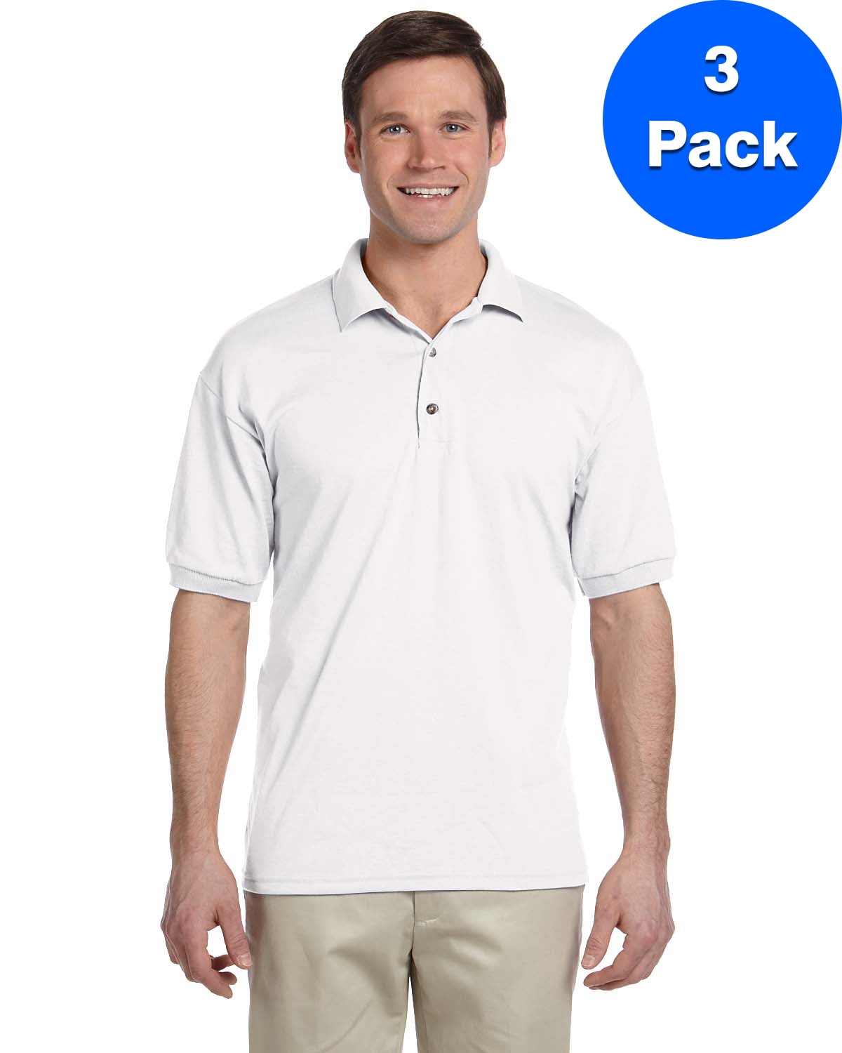 Mens 5.6 oz. DryBlend 50/50 Jersey Polo 3 Pack