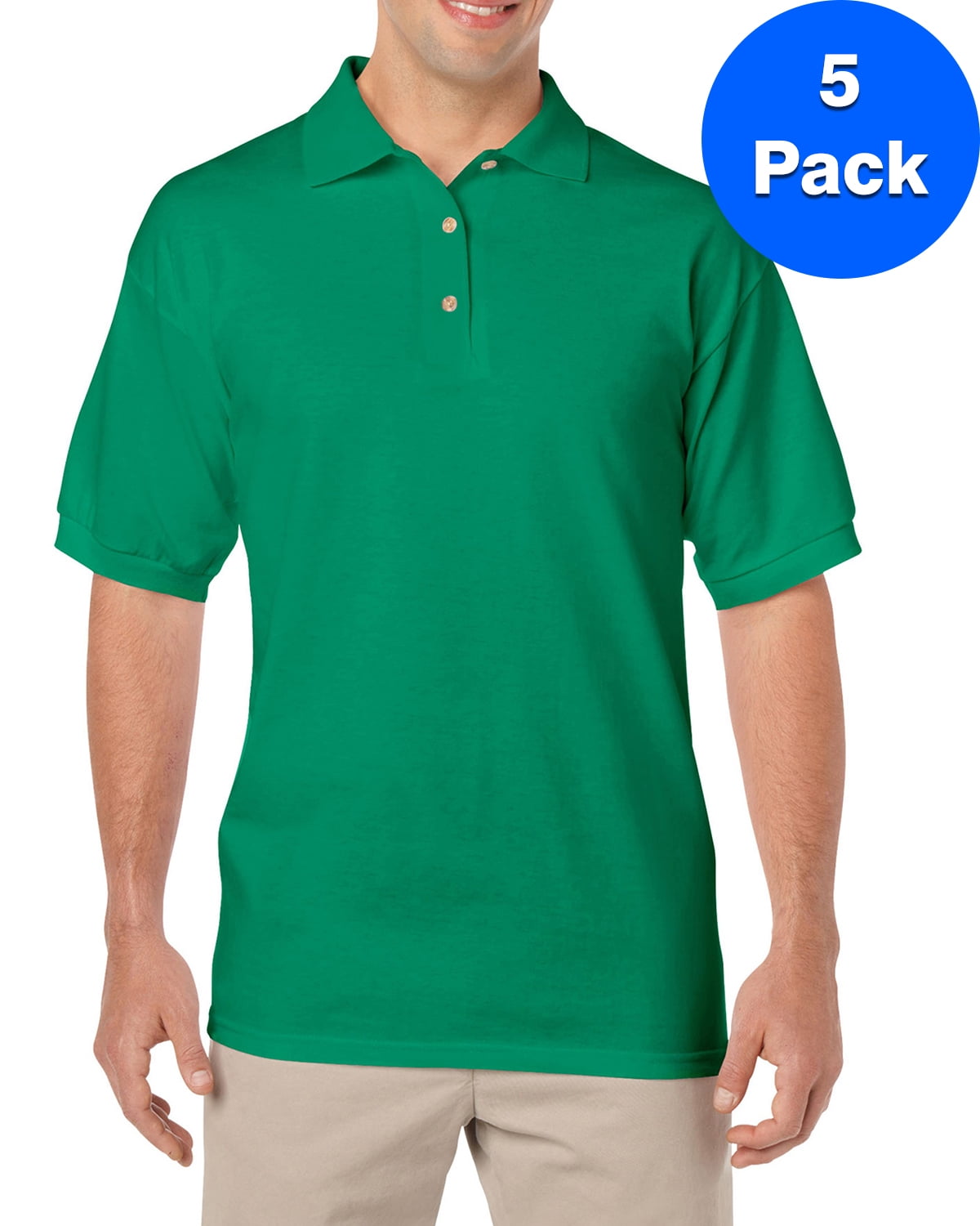 Mens 5.6 oz. DryBlend 50/50 Jersey Polo 5 Pack