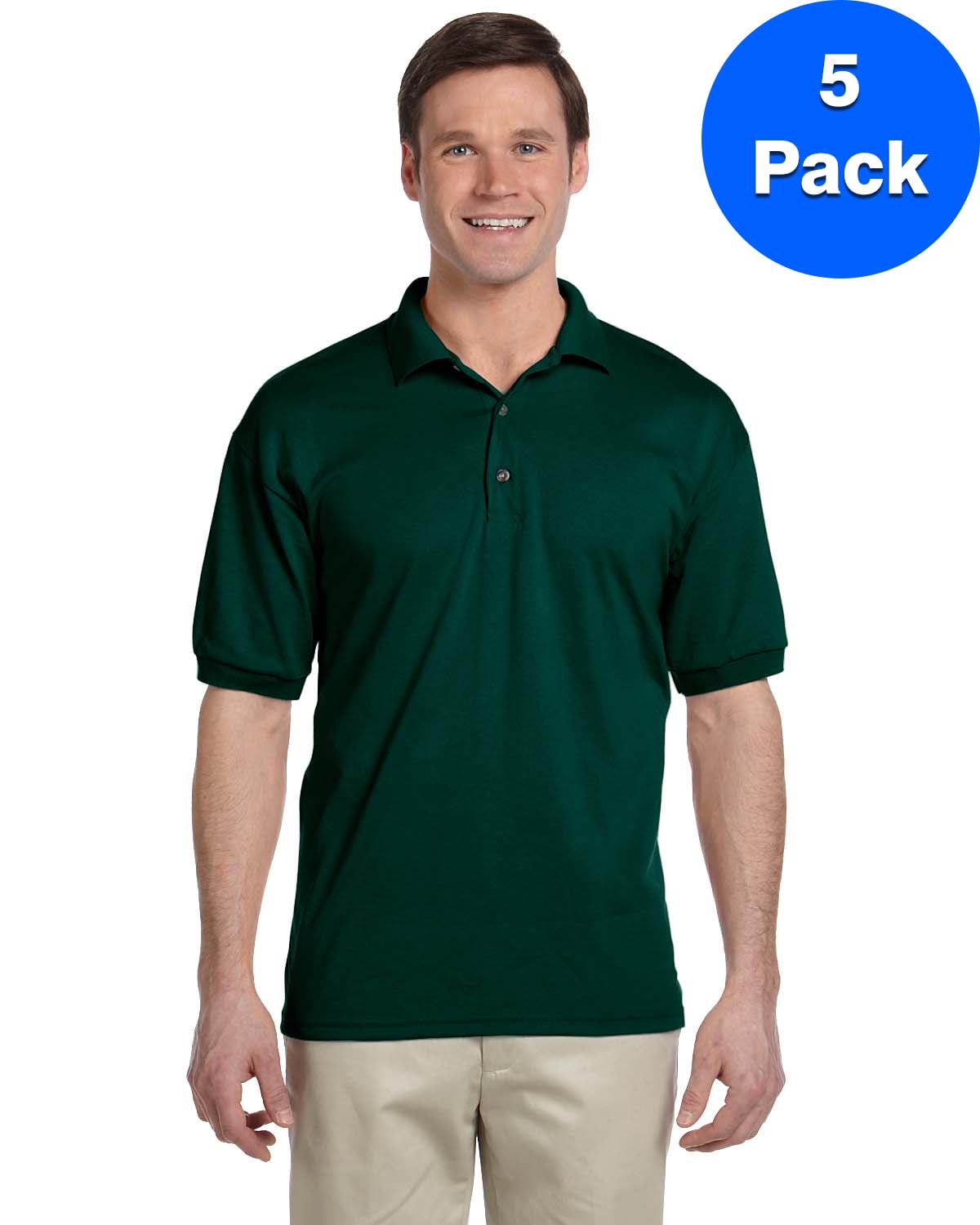 Mens 5.6 oz. DryBlend 50/50 Jersey Polo 5 Pack