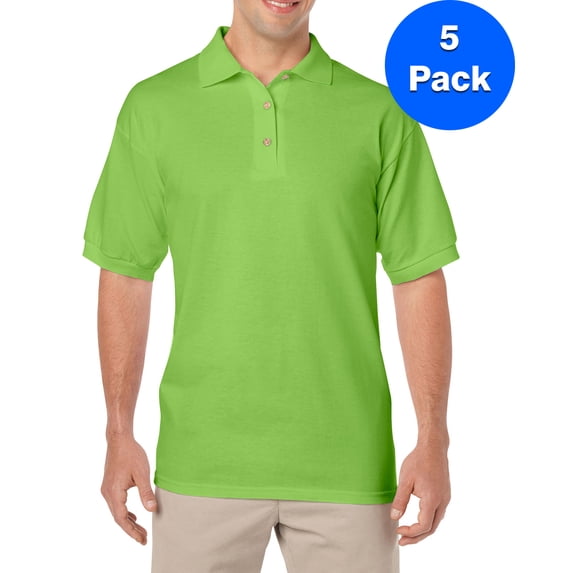 Mens 5.6 oz. DryBlend 50/50 Jersey Polo 5 Pack