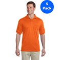 thumbnail image 1 of Mens 5.6 oz. DryBlend 50/50 Jersey Polo with Pocket 5 Pack, 1 of 2