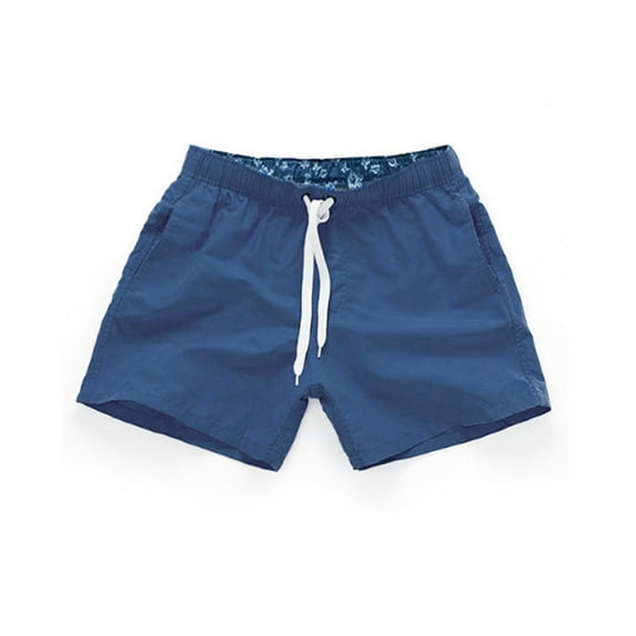 Mens 5 Inch Swim Trunks Swimming Trunks Solid Navy L
