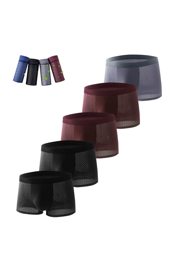 Mens 5 Pack Mirco Modal Underwear Trunks Soft Boxer Shorts Gents Microfibre Underpants Multipack Black XL