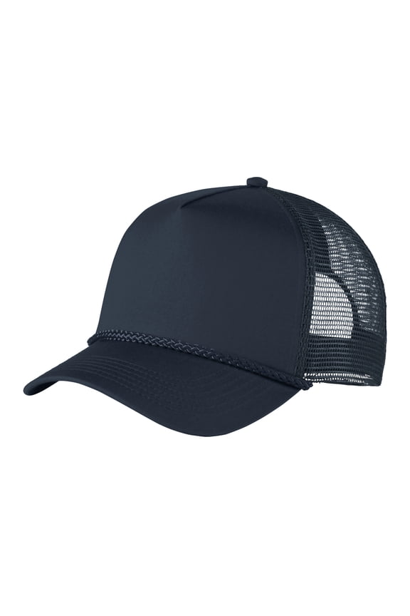 Mens 5-Panel Snapback Cotton/Polyester Cap Navy