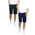 thumbnail image 1 of Mens 5-Pockets Flex Stretch Cotton Chino Shorts (2-Pack), 1 of 7