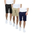 thumbnail image 1 of Mens 5-Pockets Flex Stretch Cotton Chino Shorts (3-Pack), 1 of 7