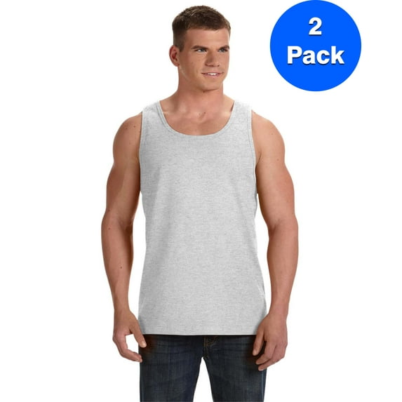 Mens 5 oz 100% Heavy Cotton HD Tank 39TKR (2 PACK)