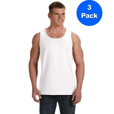Mens 5 oz 100% Heavy Cotton HD Tank 39TKR (3 PACK)