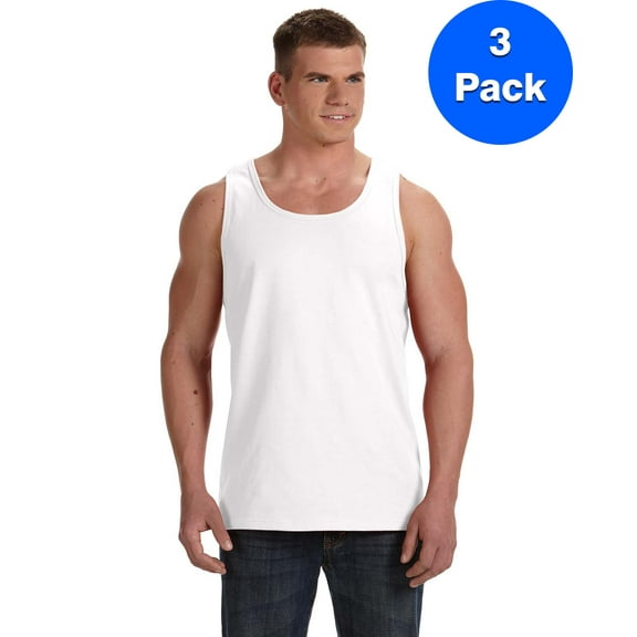 Mens 5 oz 100% Heavy Cotton HD Tank 39TKR (3 PACK)