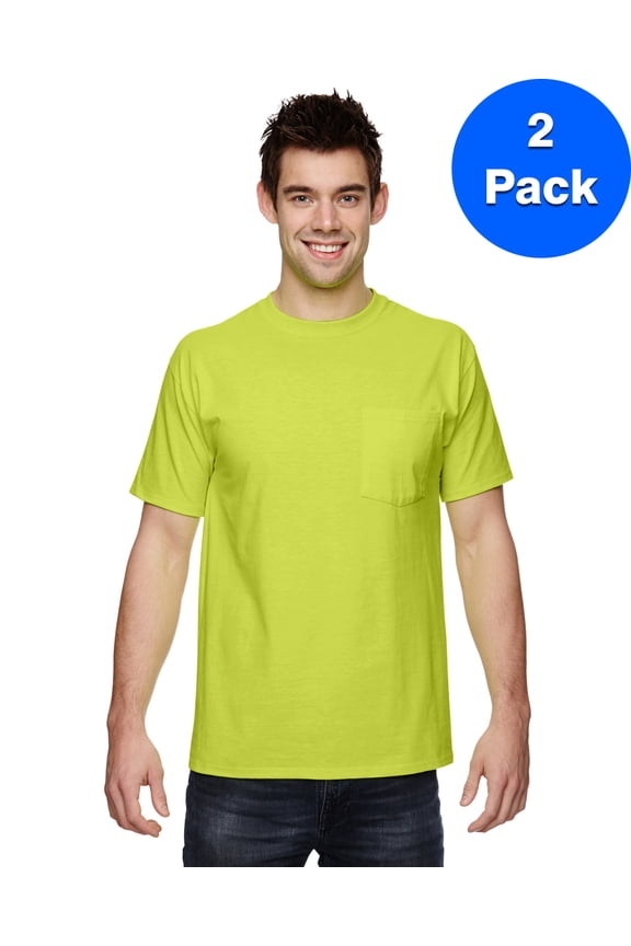 Mens 5 oz. Heavy Cotton HD Pocket T-Shirt 3931P (2 PACK)