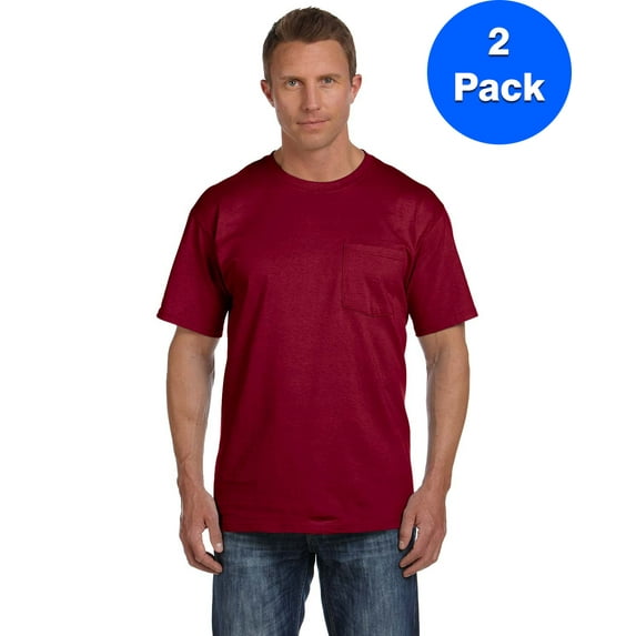Mens 5 oz. Heavy Cotton HD Pocket T-Shirt 3931P (2 PACK)