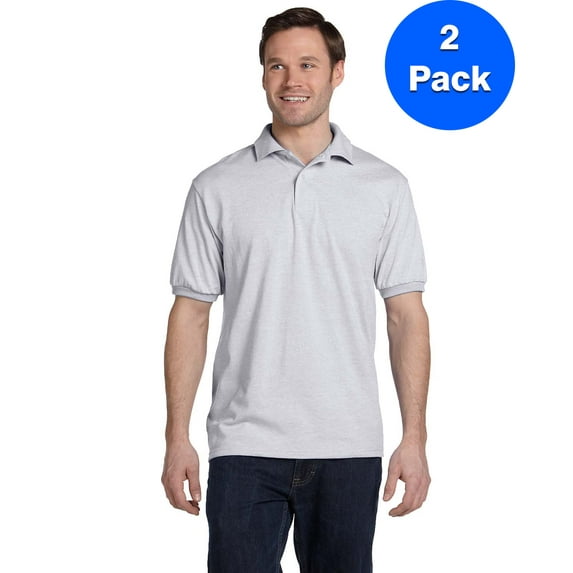 Mens 50/50 ComfortBlend EcoSmart Jersey Knit Polo 054 (2 PACK)