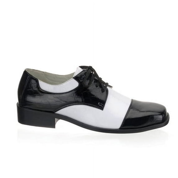 Mens 50's Black & White Gangster Shoes XL sizes 14-15