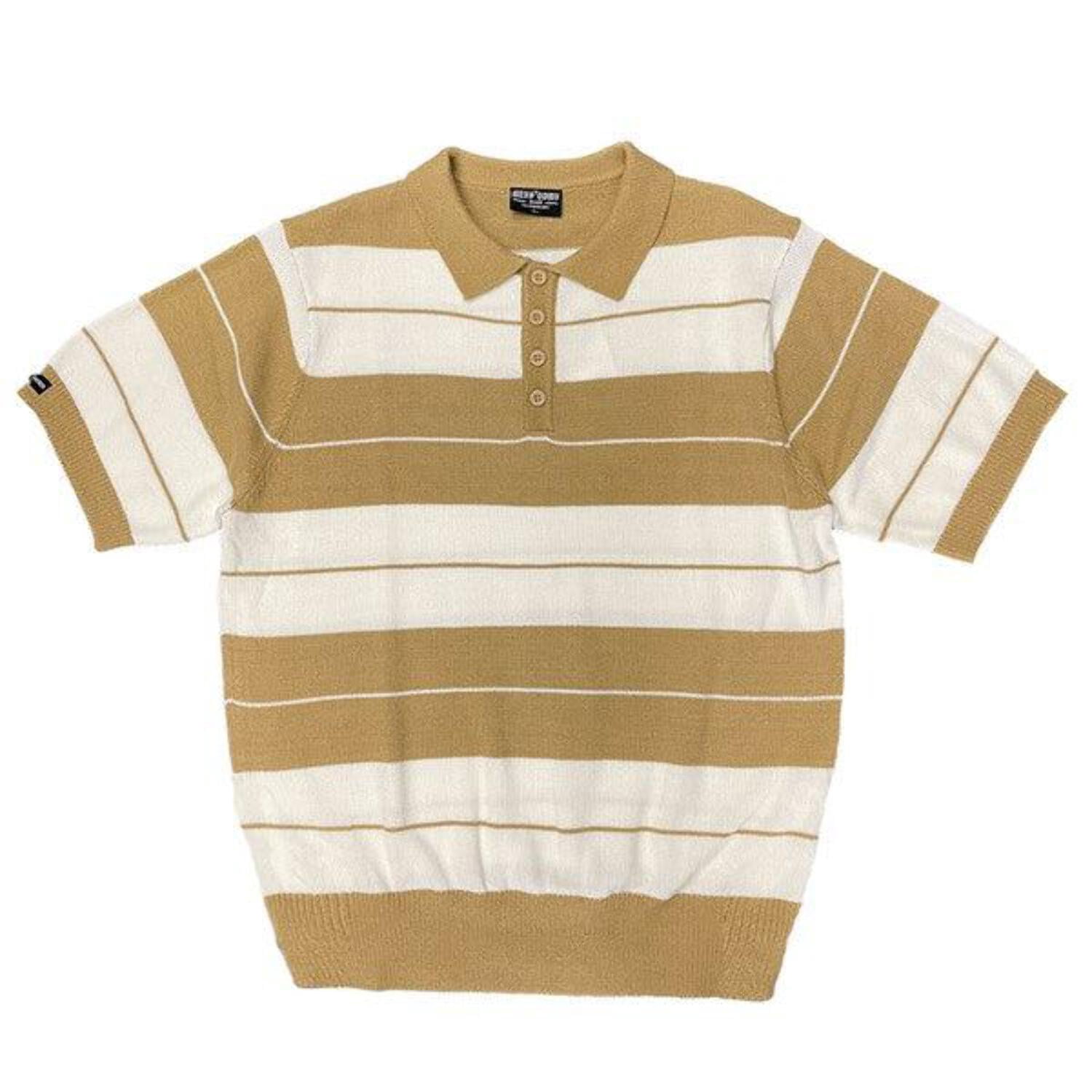 Mens 50's Charlie Brown Striped Shirts Short Sleeve Polo - Walmart.com