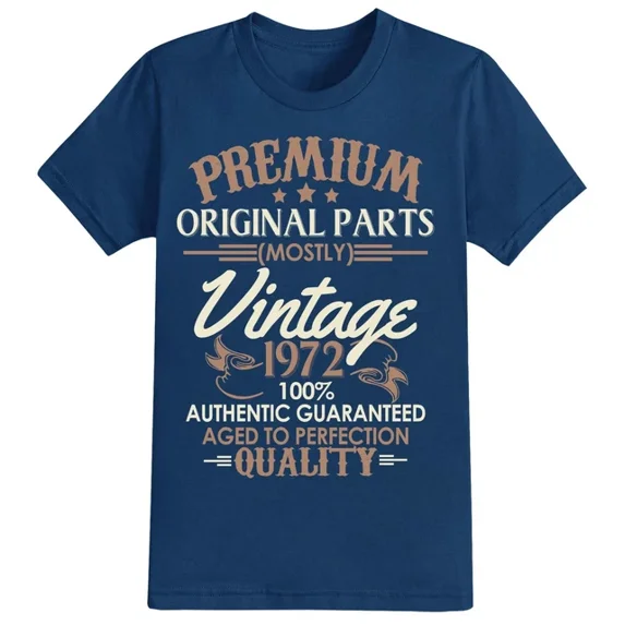 Mens 50Th Birthday T-Shirt Mostly Vintage 1973 2023 Men'S 50 Years Gift Idea Unisex S-5XL Hot Trending Shirt, Vintage Birthday Gift