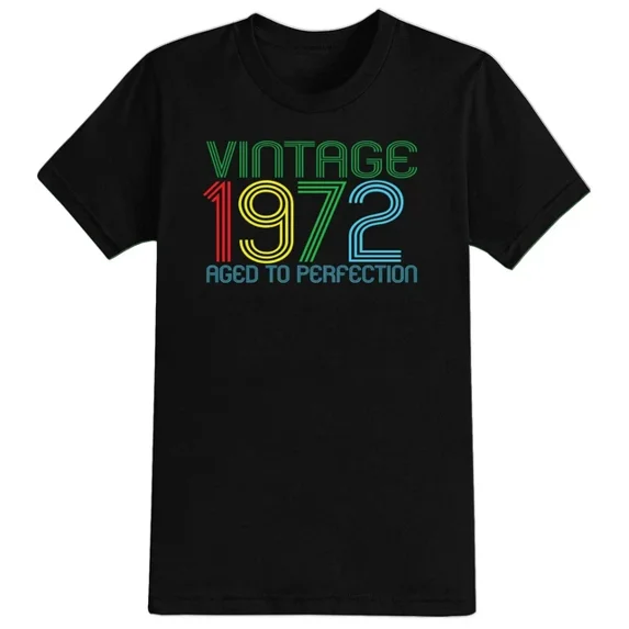 Mens 50Th Birthday T-Shirt Vintage Perfection 1973 Men'S 50 Years Gift Idea Unisex S-5XL Hot Trending Shirt, Vintage Birthday Gift