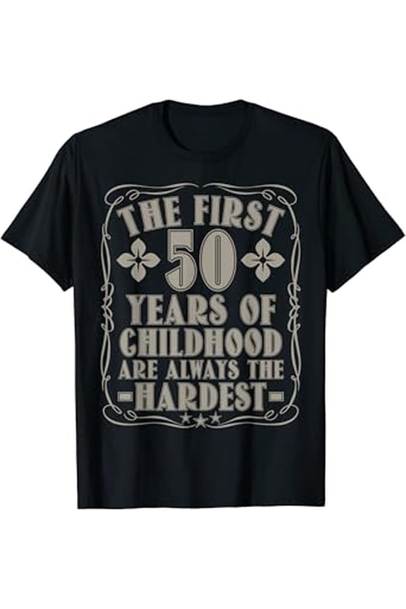 Mens 50Th Birthday Vintage Birthday Gifts Bday 50 Year Old Man Funny 50 Birthday Vintage T-Shirt Unisex S To 5XL